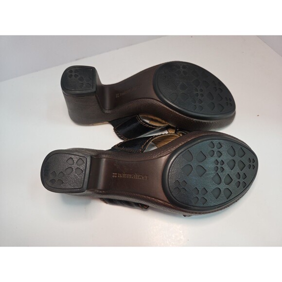 Naturalizer N5 Comfort Style Denton Sz 7N High heeled slip on leather sandals - Picture 9 of 11